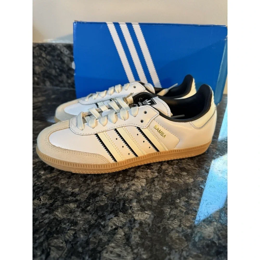 Adidas SAMBA OG Men's Shoes White/Black ID1480 Size 4.‎ Sneakers